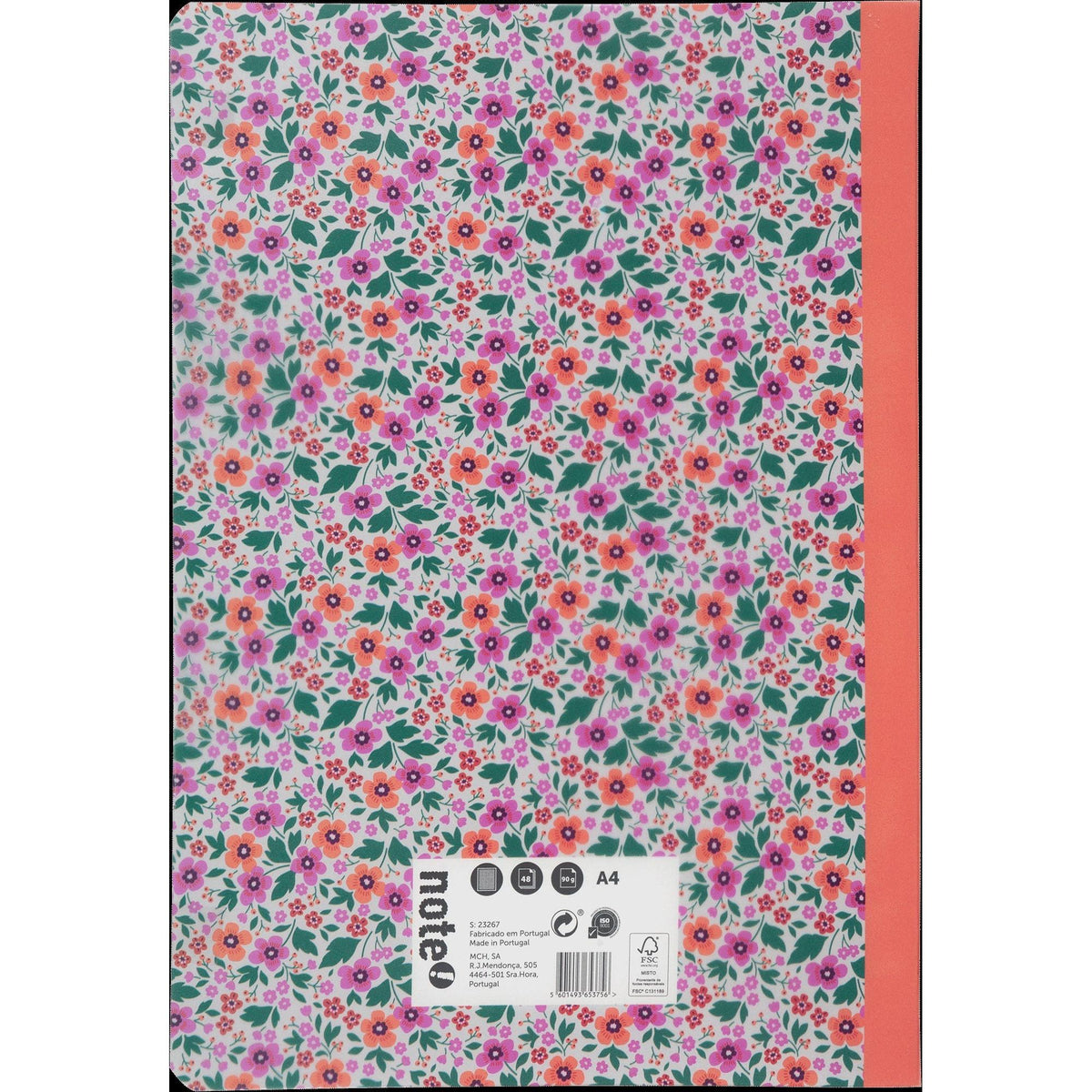 Caderno Agrafado Flex A4 Pautado Liberty Flowers Note!