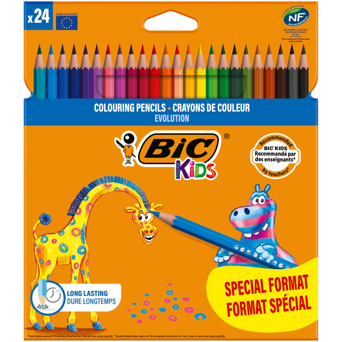 Lápis de Cor Evolution Kids 24 Unidades Bic