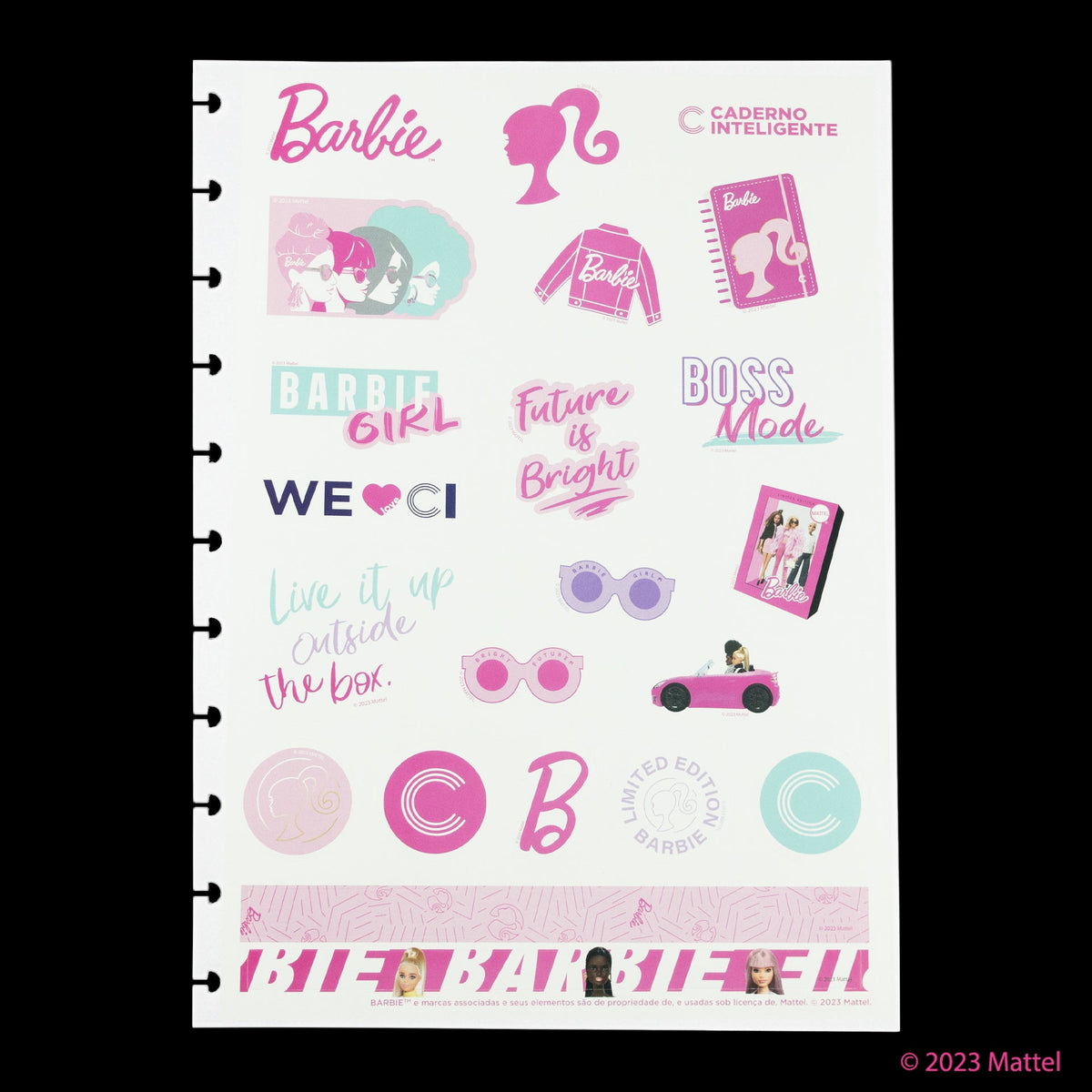 Autocolantes Barbie Caderno Inteligente Grande (A4)