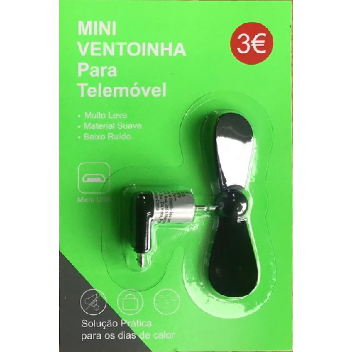 Mini Ventoinha Para Telemóvel Micro Usb