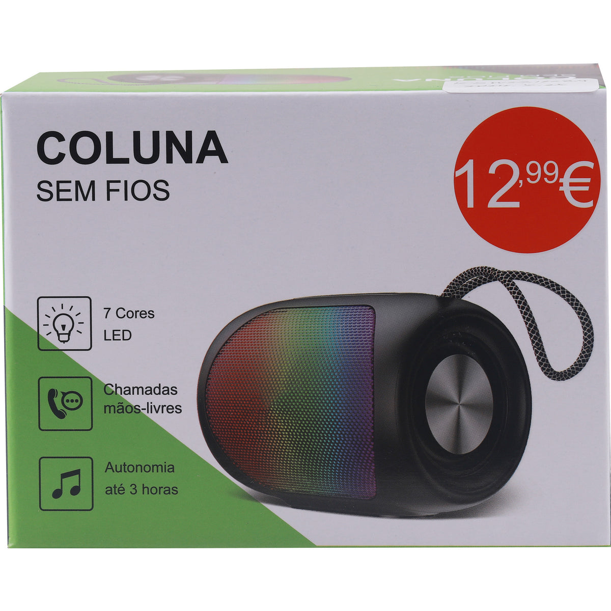 Coluna Sem Fios 3W Bluetooth 5.0