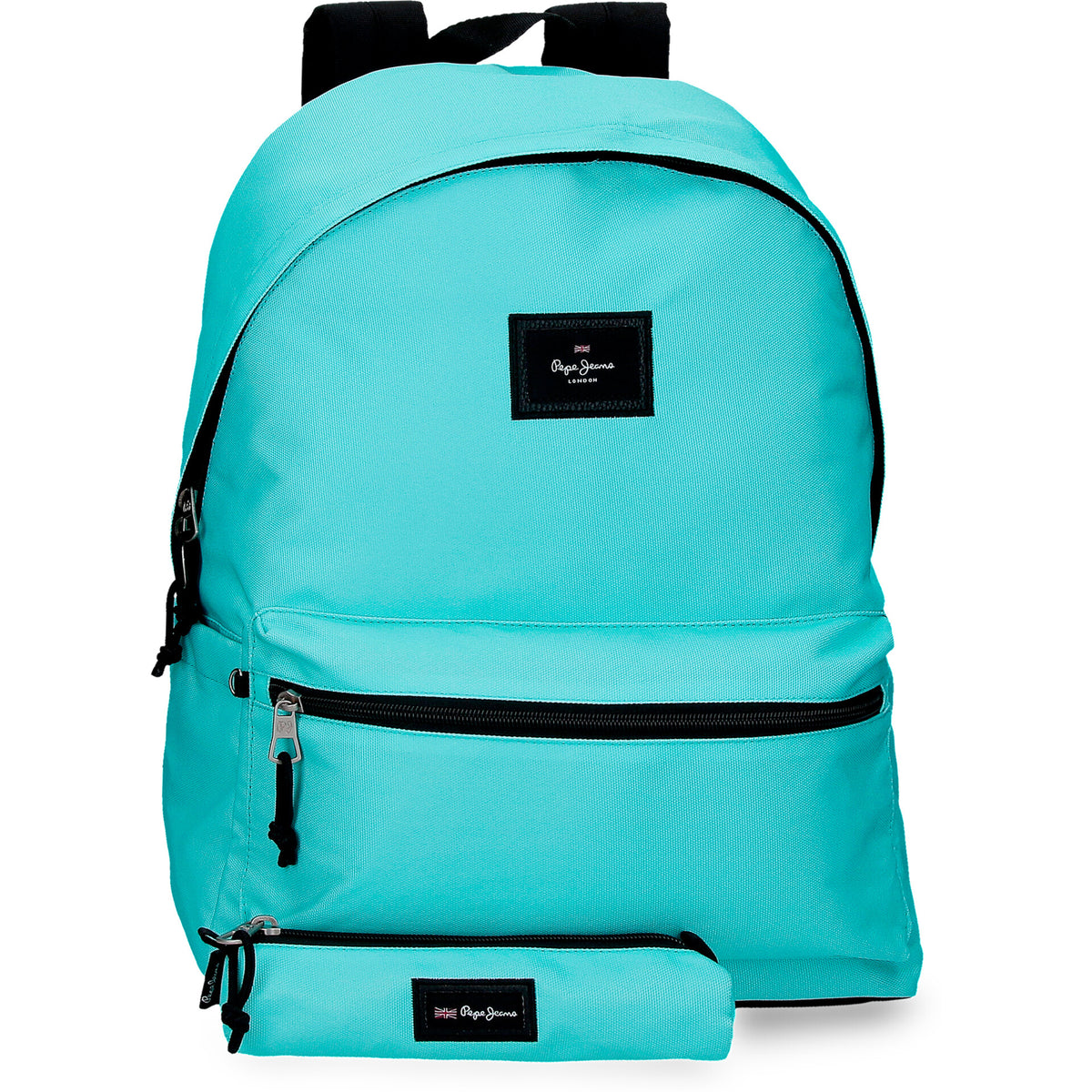 Mochila com Estojo Aris Colorful Turquesa Pepe Jeans