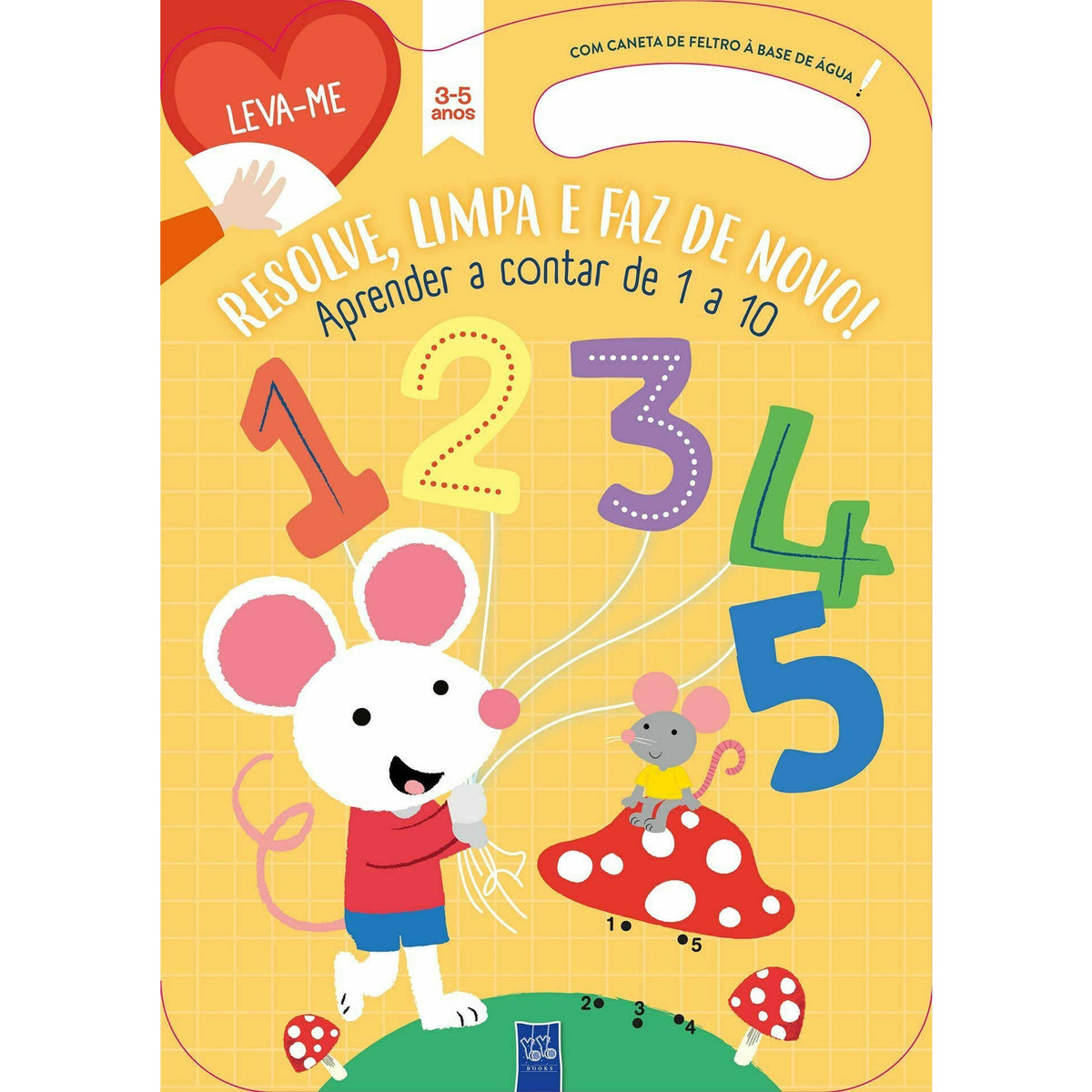Aprender a Contar de 1 a 10 - Amarelo 3-5 Anos