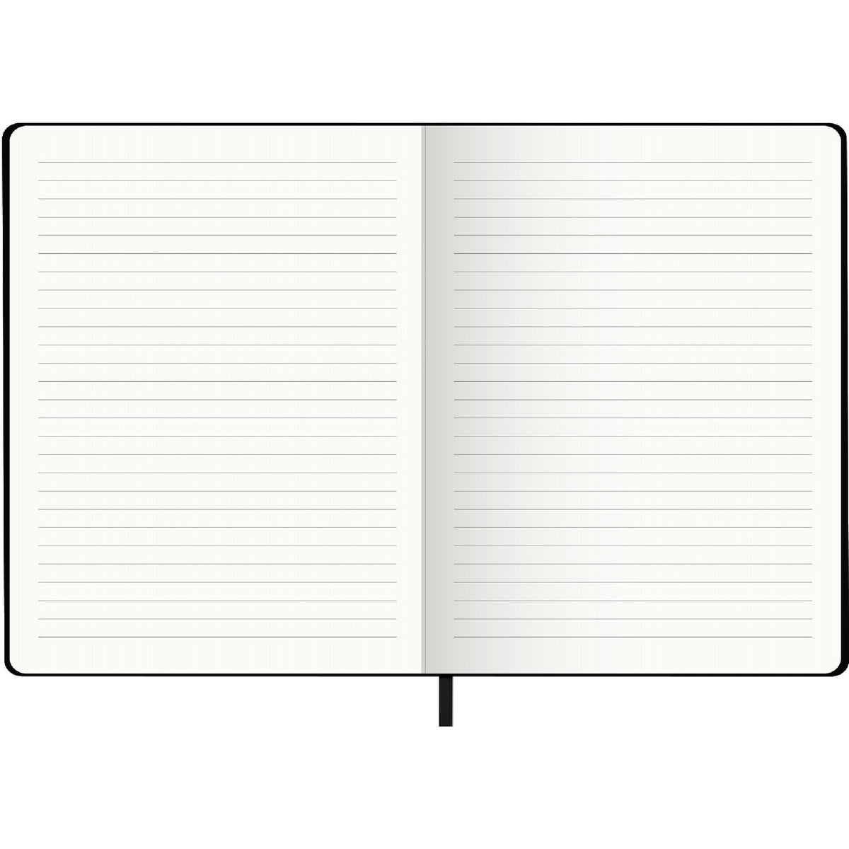 Caderno Agrafado A5 Capa Preta Soft com Elástico Pautado Note!