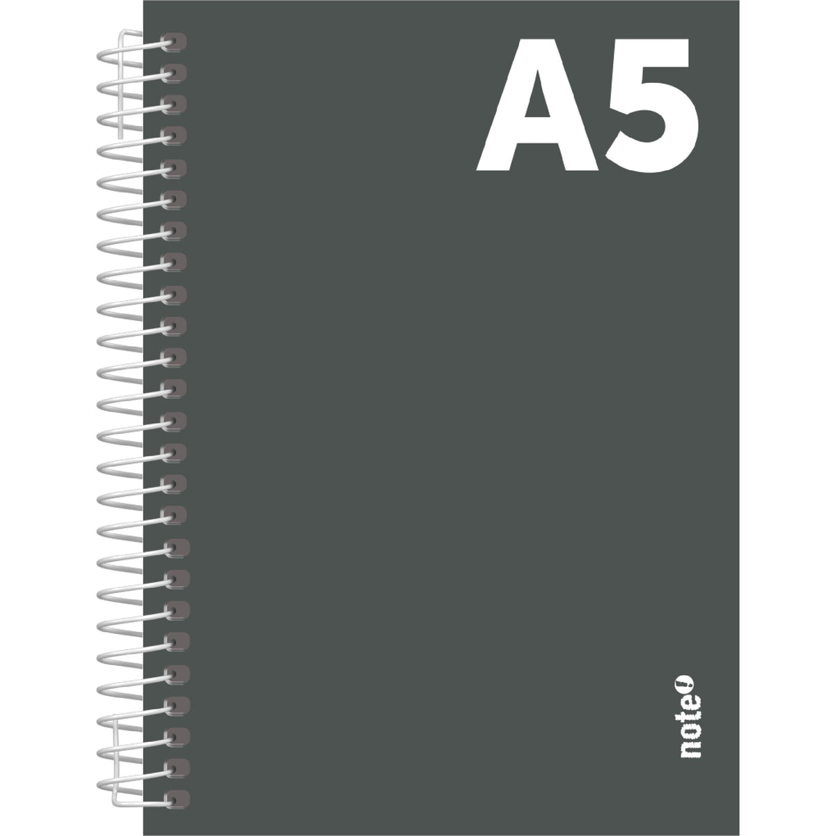 Caderno Espiral A5 Capa Dura Cinzenta Pautado Note!