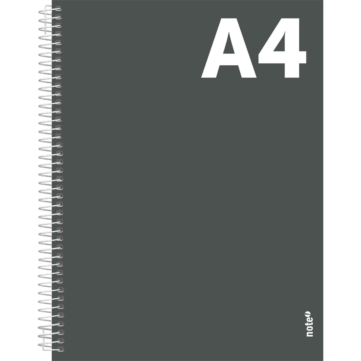 Caderno Espiral A4 Capa Dura Cinzenta Pautado Note!