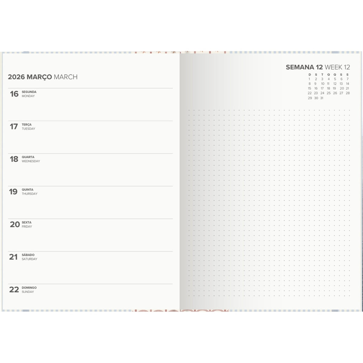 Agenda A7 2026 12 Meses (várias opções) Note!