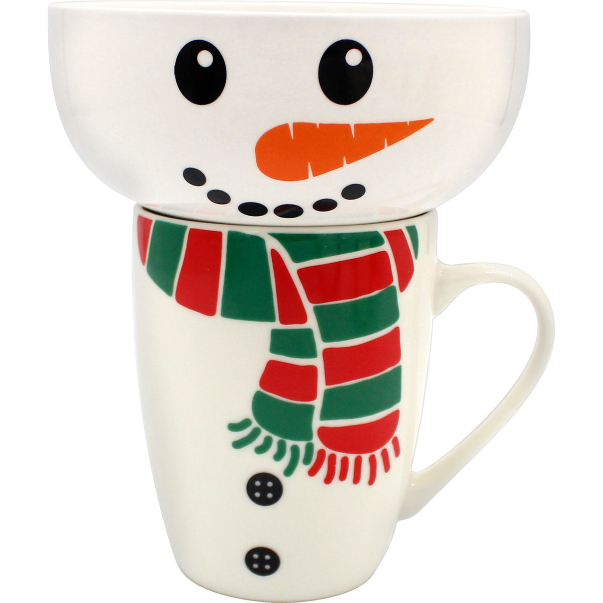 Conjunto Taça+Caneca Boneco Neve