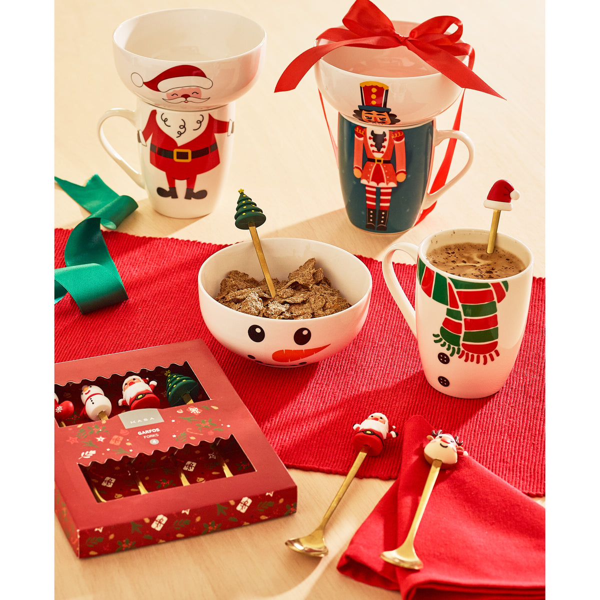 Conjunto Taça+Caneca Boneco Neve