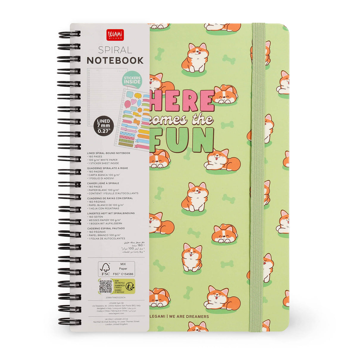 Bloco Espiral Com Linha Grande - Estampa