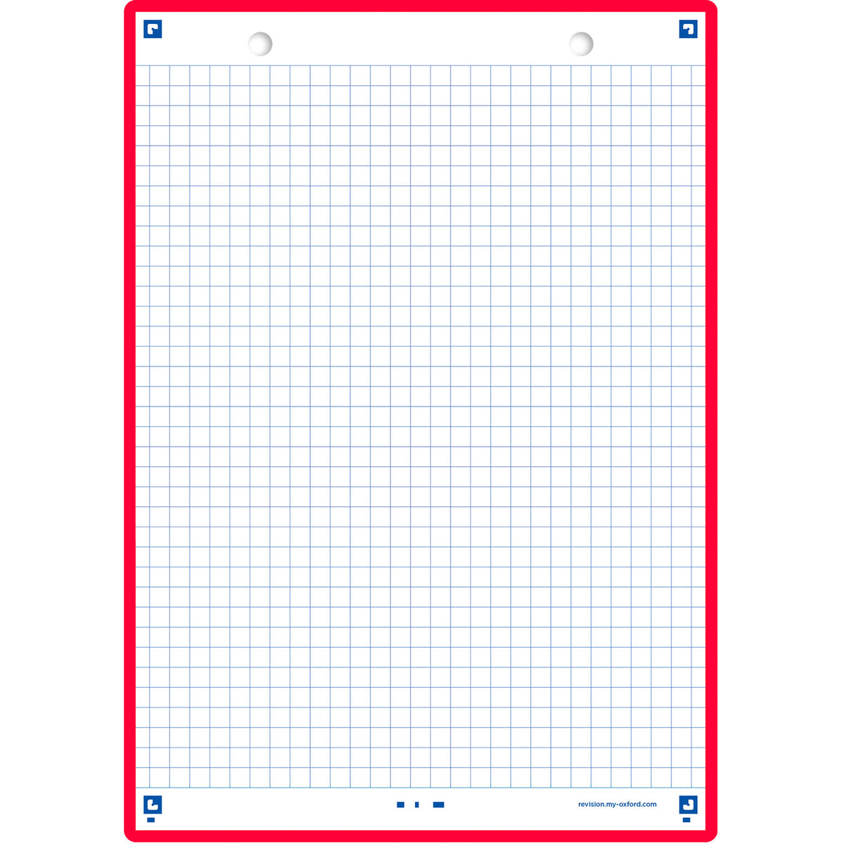 Flashcards 2.0 A5 30 Folhas Quadriculado Vermelho Oxford