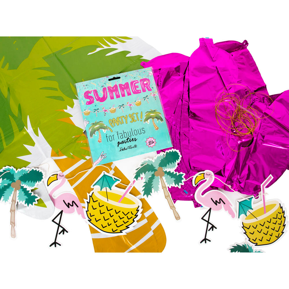 Conjunto Decoração Festa - Aloha Summer