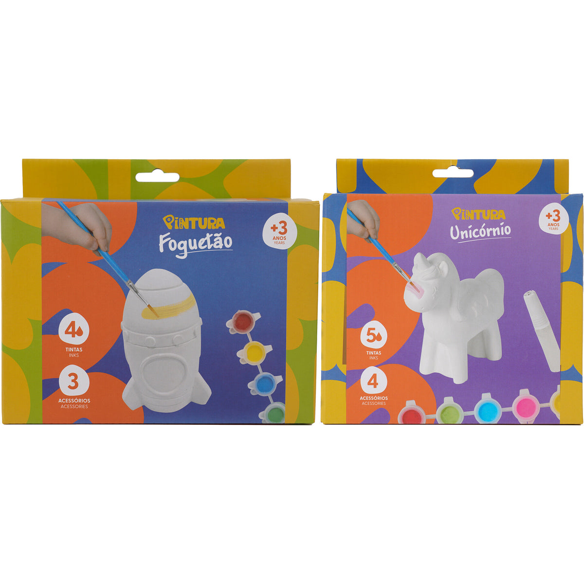 Kit Pinta tu Mesmo Foguetão/Unicórnio (várias opções)