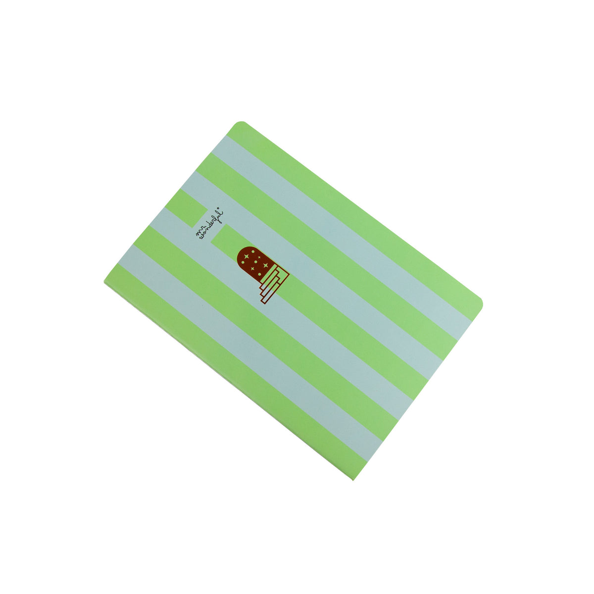 Caderno A5 Riscas - Verde E Azul
