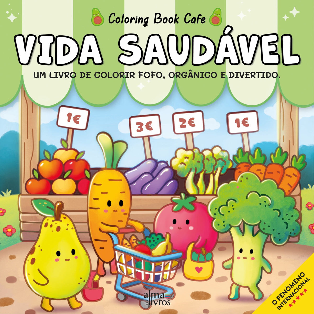 Vida Saudável de Coloring Book Cafe