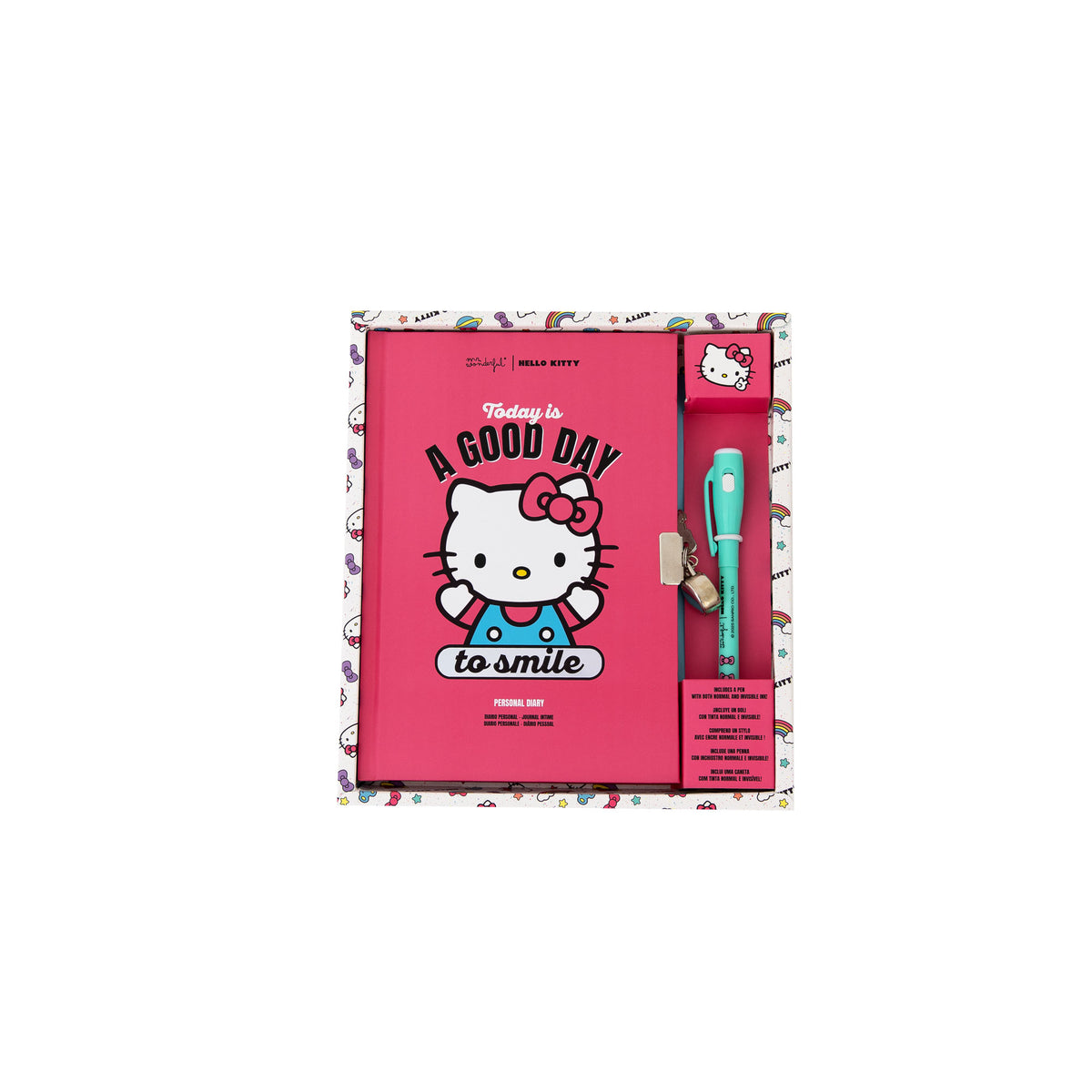 Diário E Caneta Hello Kitty - Day Smile