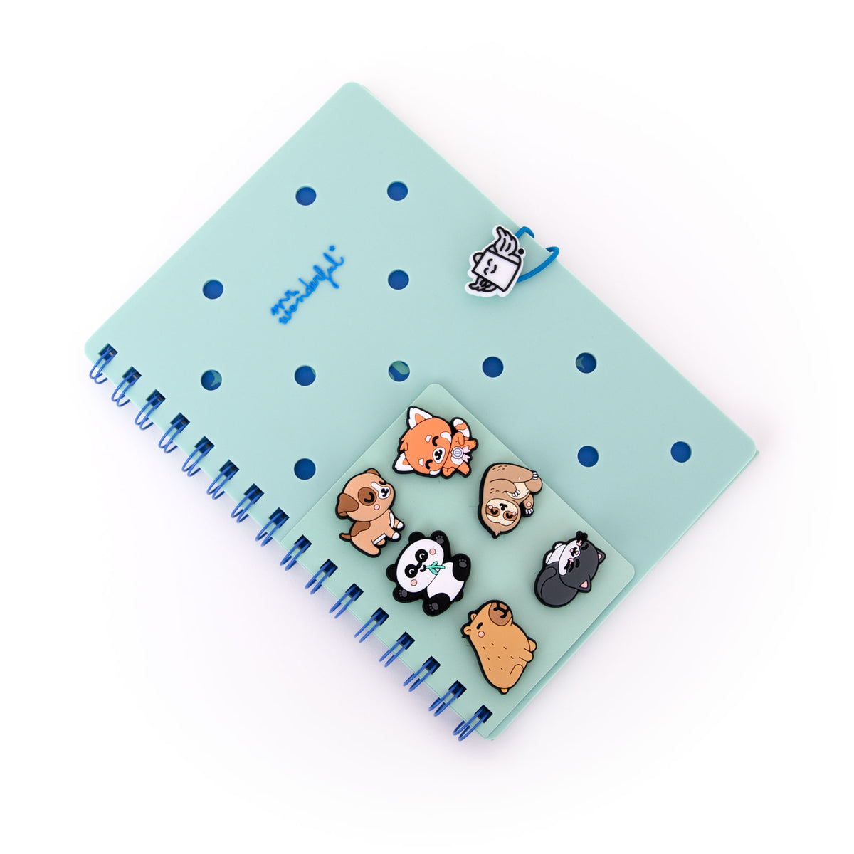 Conjunto Caderno A5, Charms E Caneta - Verde