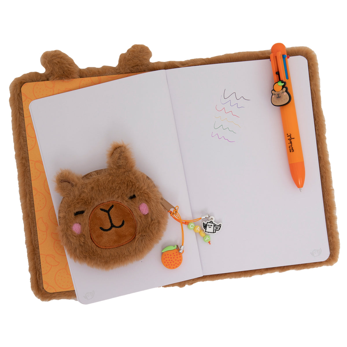 Conjunto Caderno A5, Bolsa, Caneta Ap-Capivara
