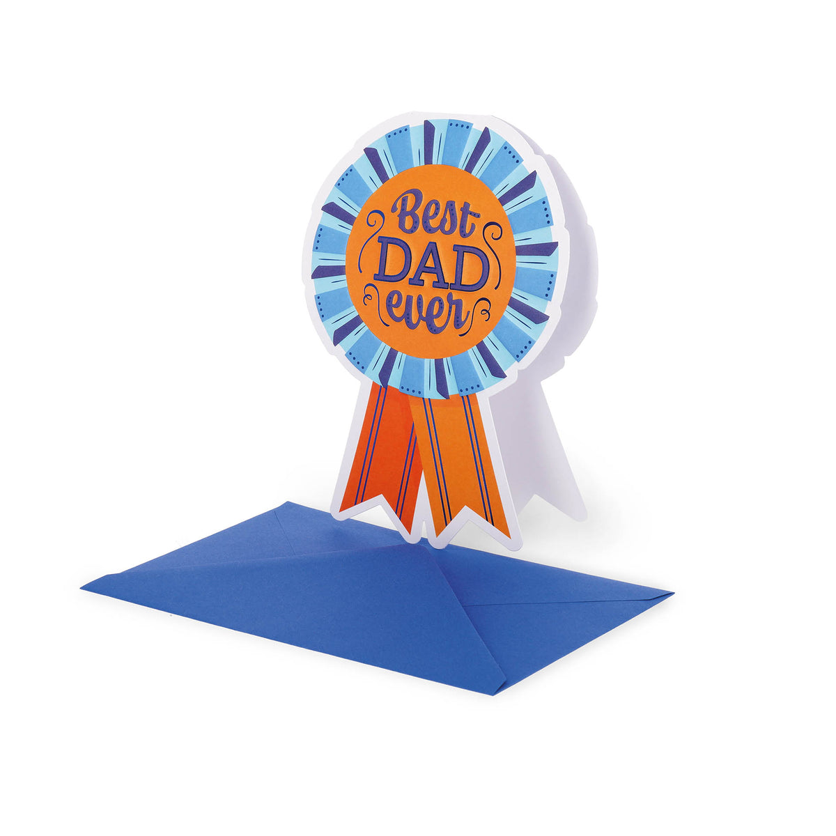 Cartão Grande  - Best Dad Ever Cockade