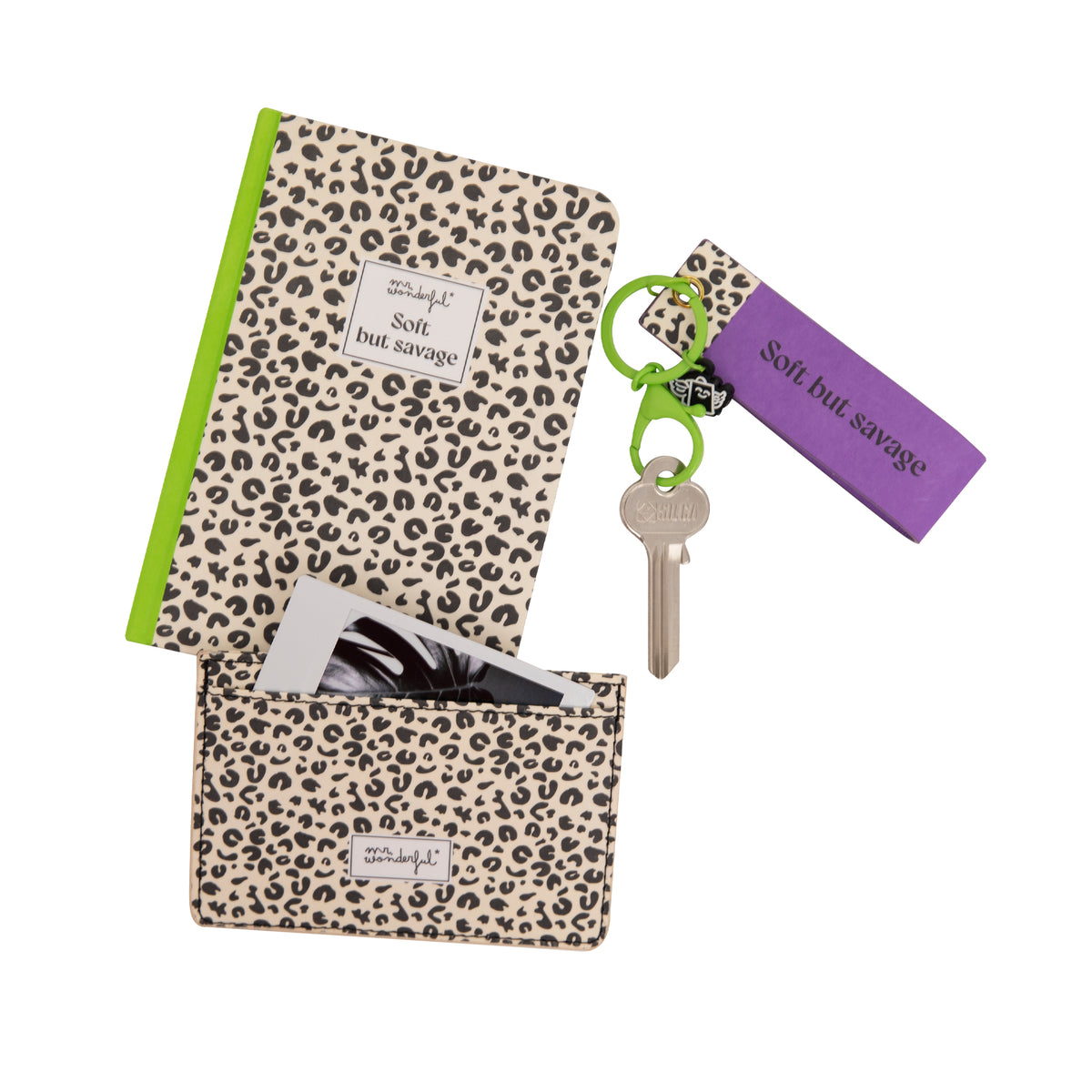 Conjunto Caderno + P.Moeda/Chave Animal Print