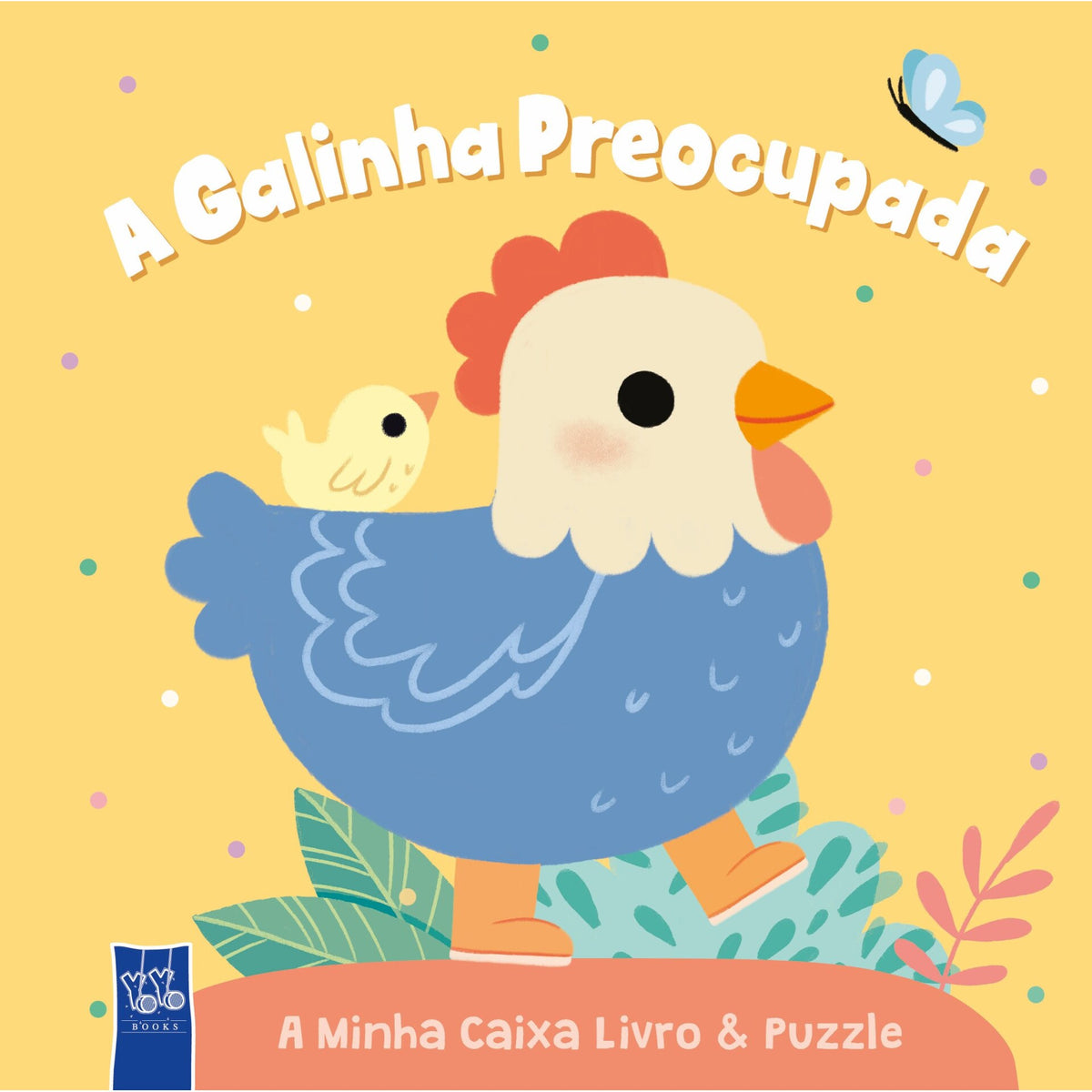 A Minha Caixa Livro & Puzzle - A Galinha Preocupada de Yoyo Books
