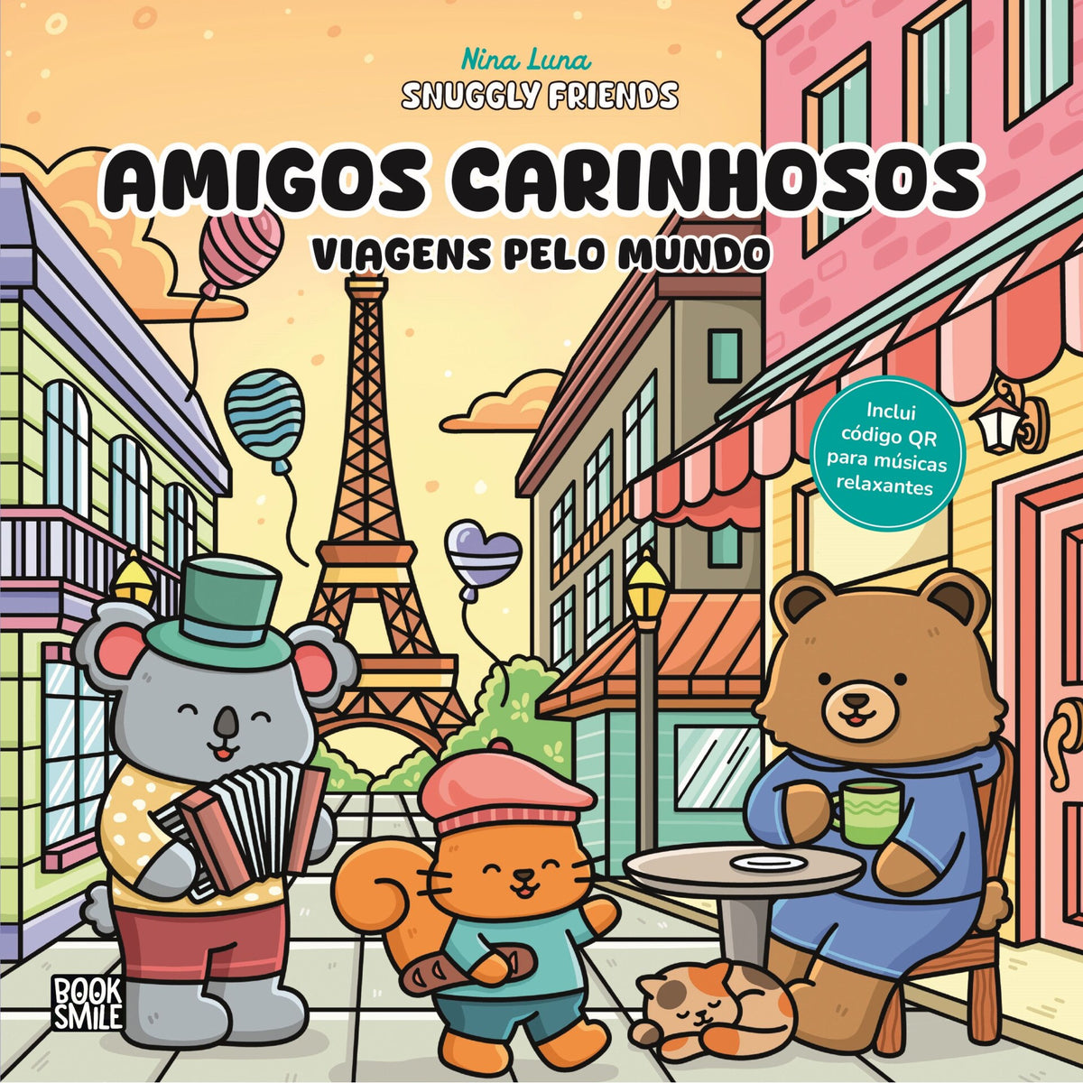 Amigos Carinhosos: Viagens Pelo Mundo de Nina Luma Coloring