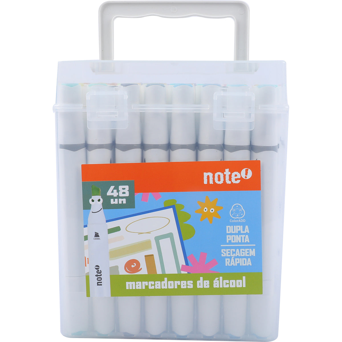 Marcadores de Colorir Ponta Dupla Cores Natura 48 Unidades Note!