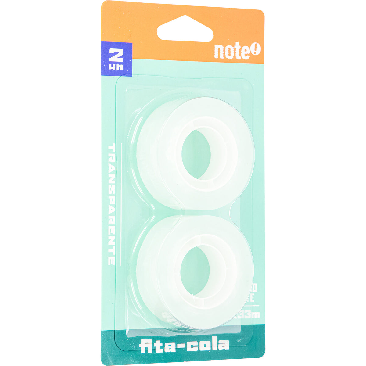 Fita Cola Transparente 19mmx33m 2 Unidades Note!