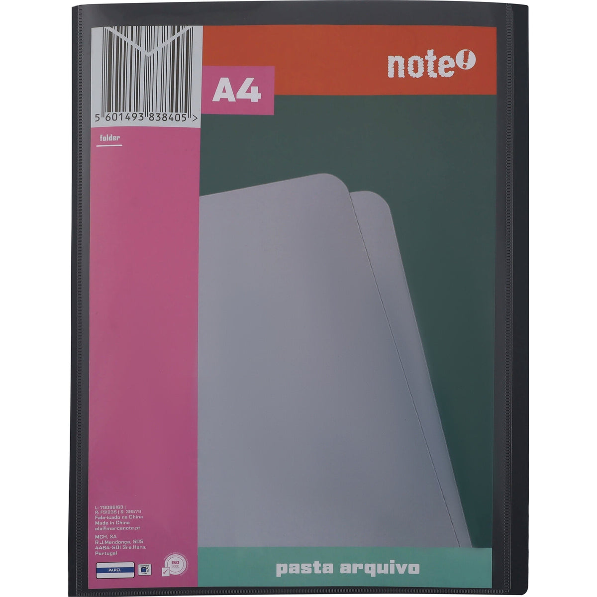 Pasta de Arquivo A4 Lombada Larga Personalizável Note!