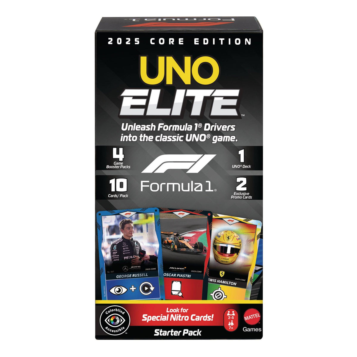 UNO - Jogo de Cartas UNO Elite F1 Edição Pack Iniciante