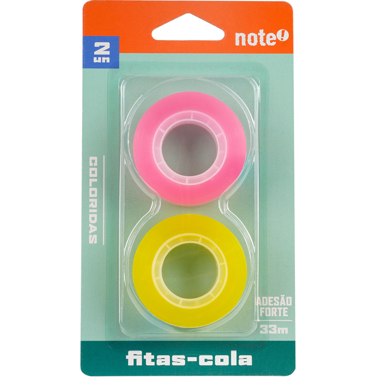 Fita Cola Transparente Colorida 15mmx33m (várias opções) Note!