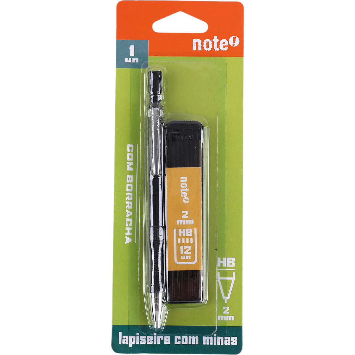 Lapiseira 2mm com Recarga 12 Minas Note!