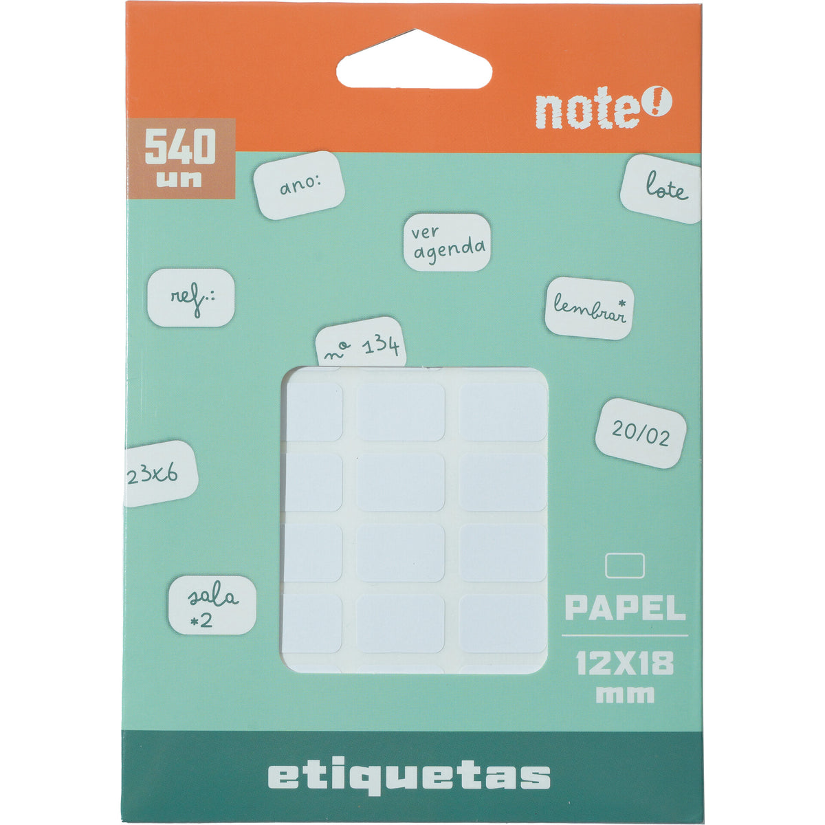 Etiquetas Adesitas 12x18mm 540 Unidades Note!