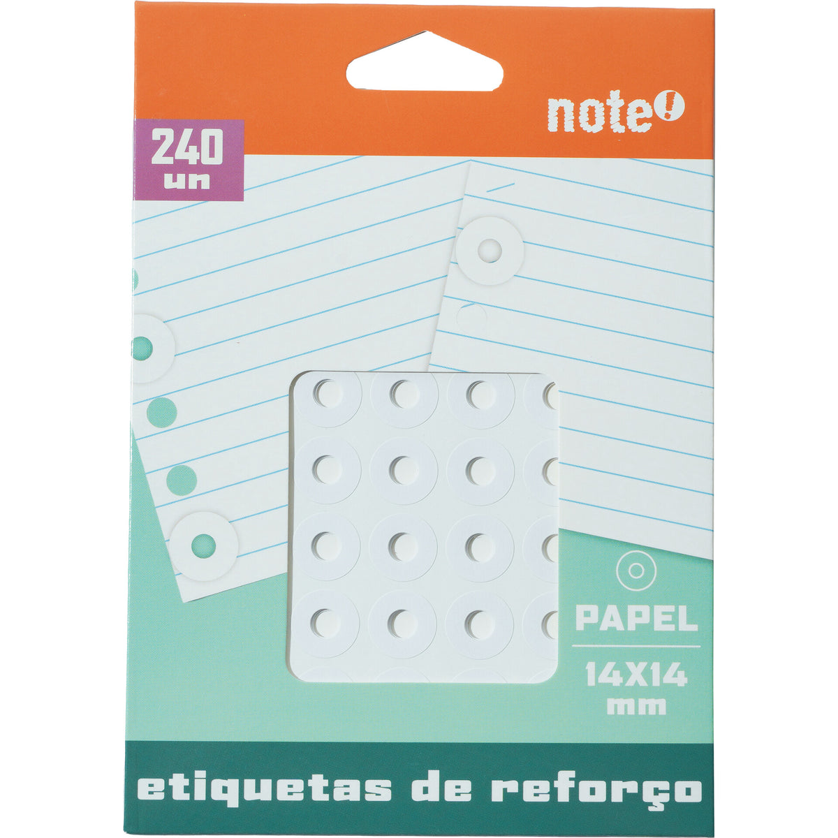 Etiquetas Adesivas Reforco Argolas 240 Unidades Note!
