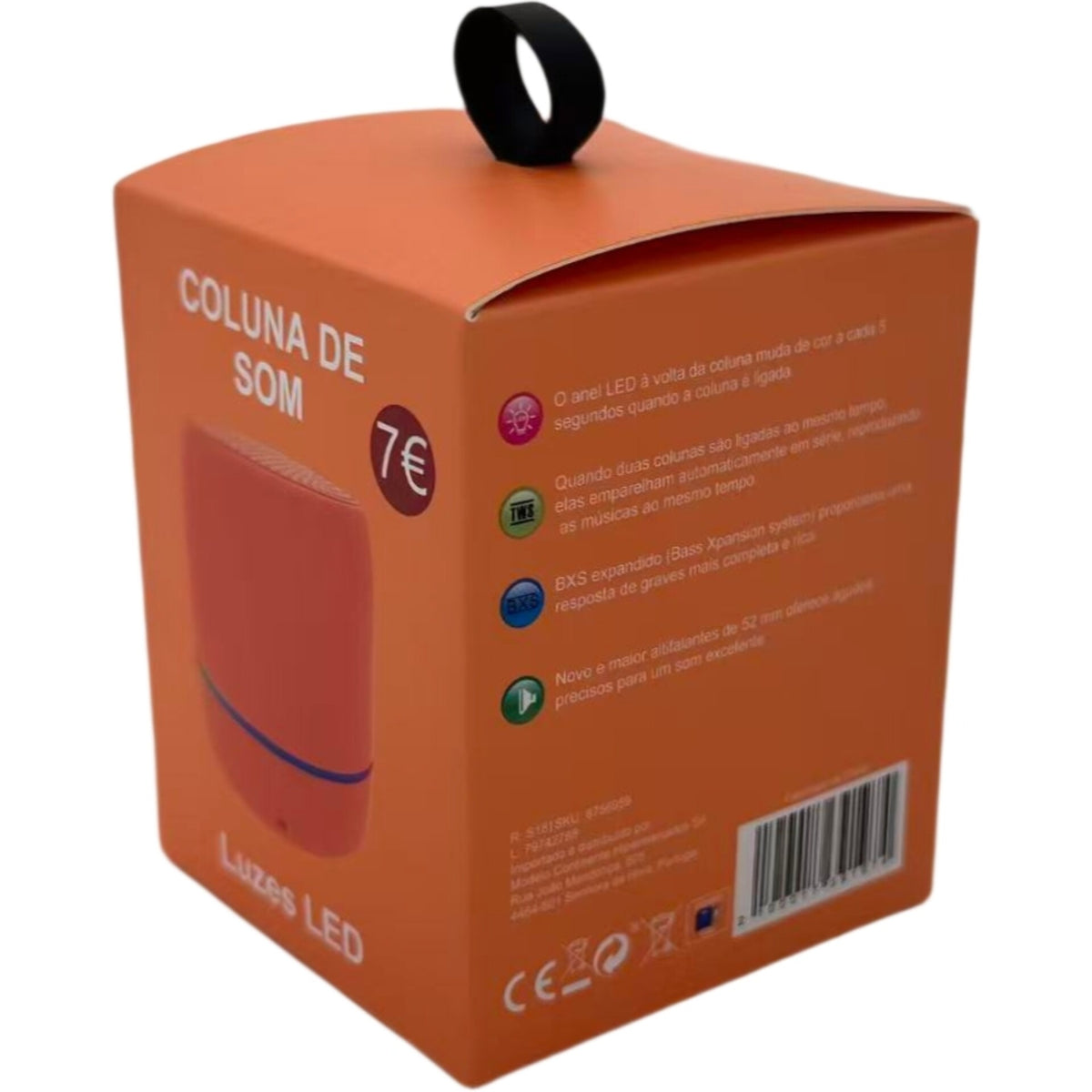 Coluna De Som Laranja Fusion