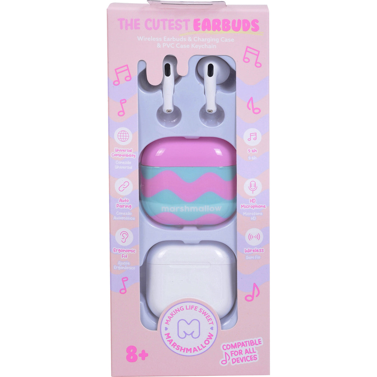 Earphones Com Caixa Beloved Marshmallow