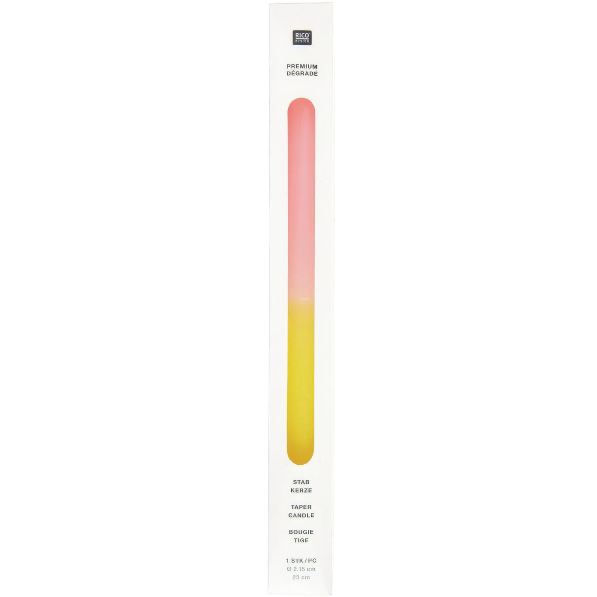 Vela Dip Dye Amarelo/ Rosa