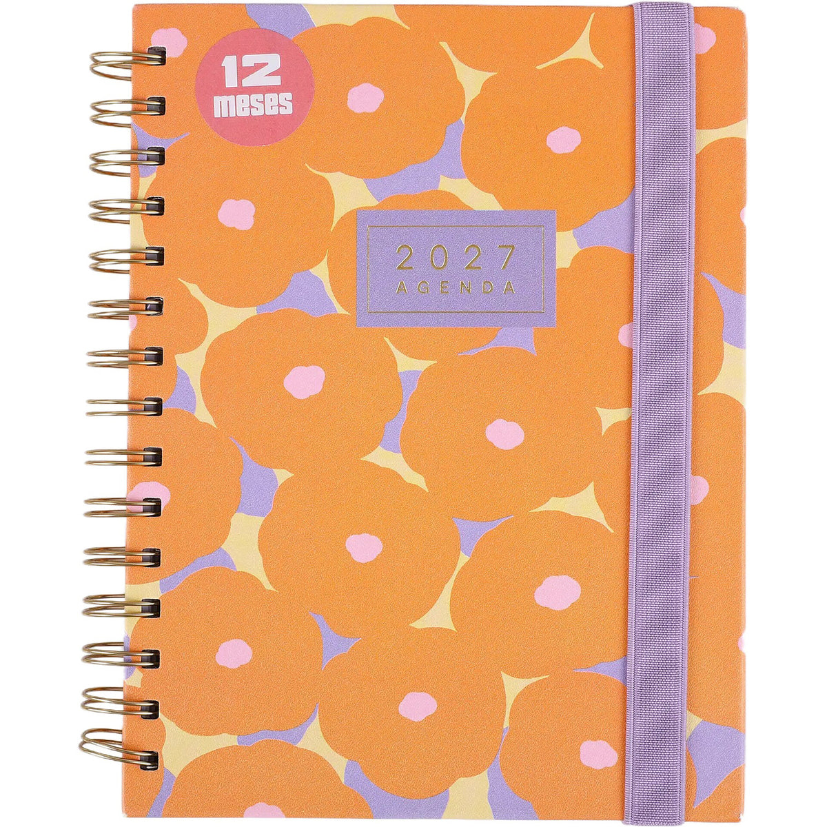 Agenda Espiral A6 2027 12 Meses Semanal Flowers (várias opções) Note!