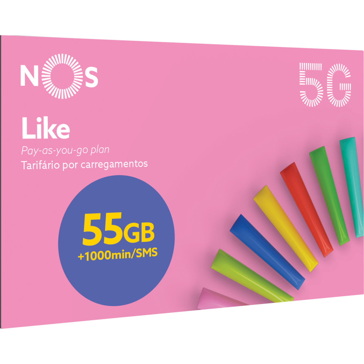 Cartão Pré Pago - Online NOS Like 55GB