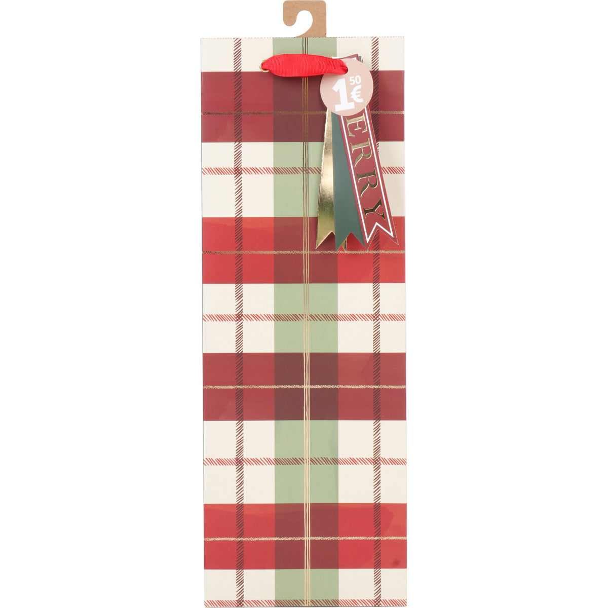 Saco Natal Garrafa Squares Christmas Not