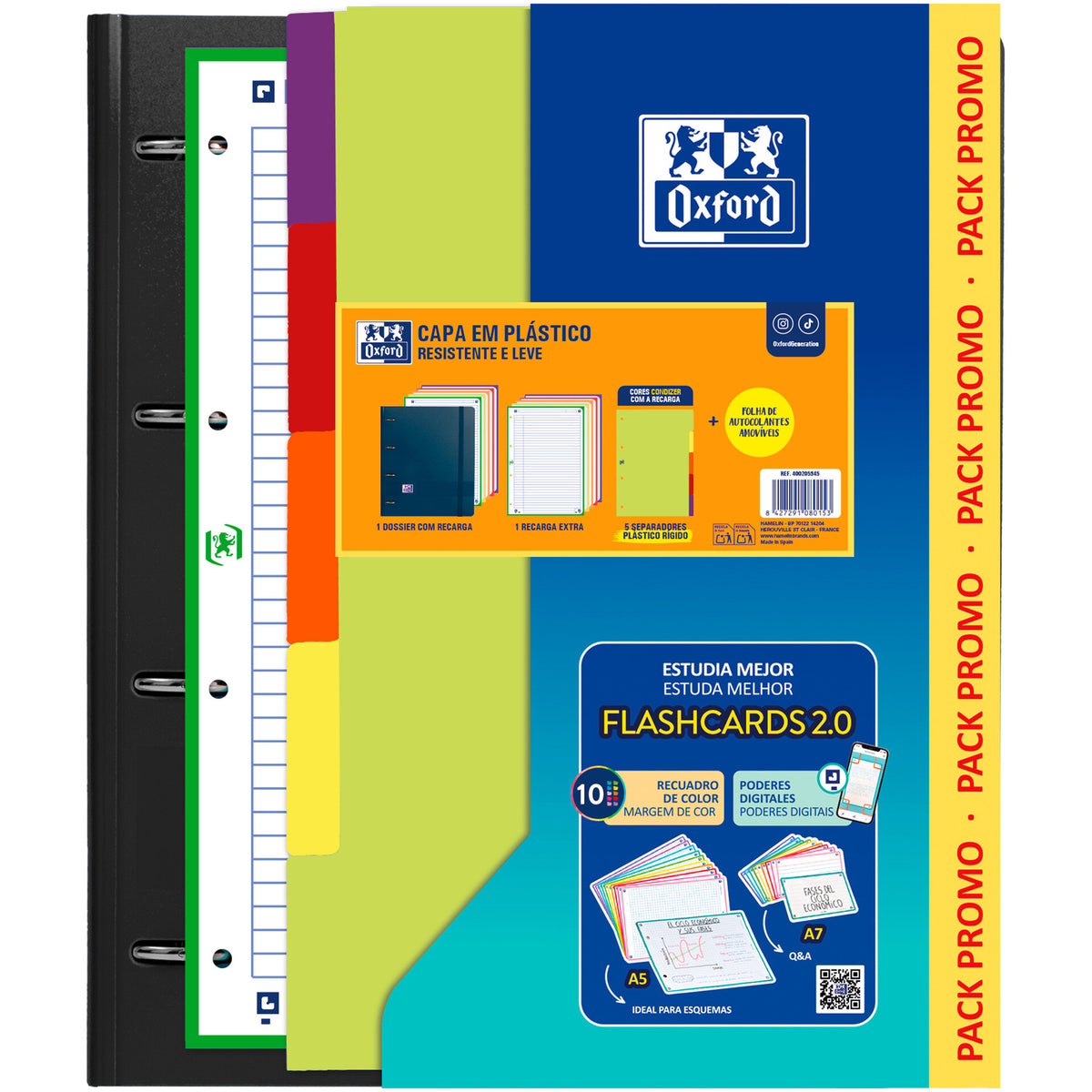 Pack Essenciais Arquivo Live&Go Sortido Oxford