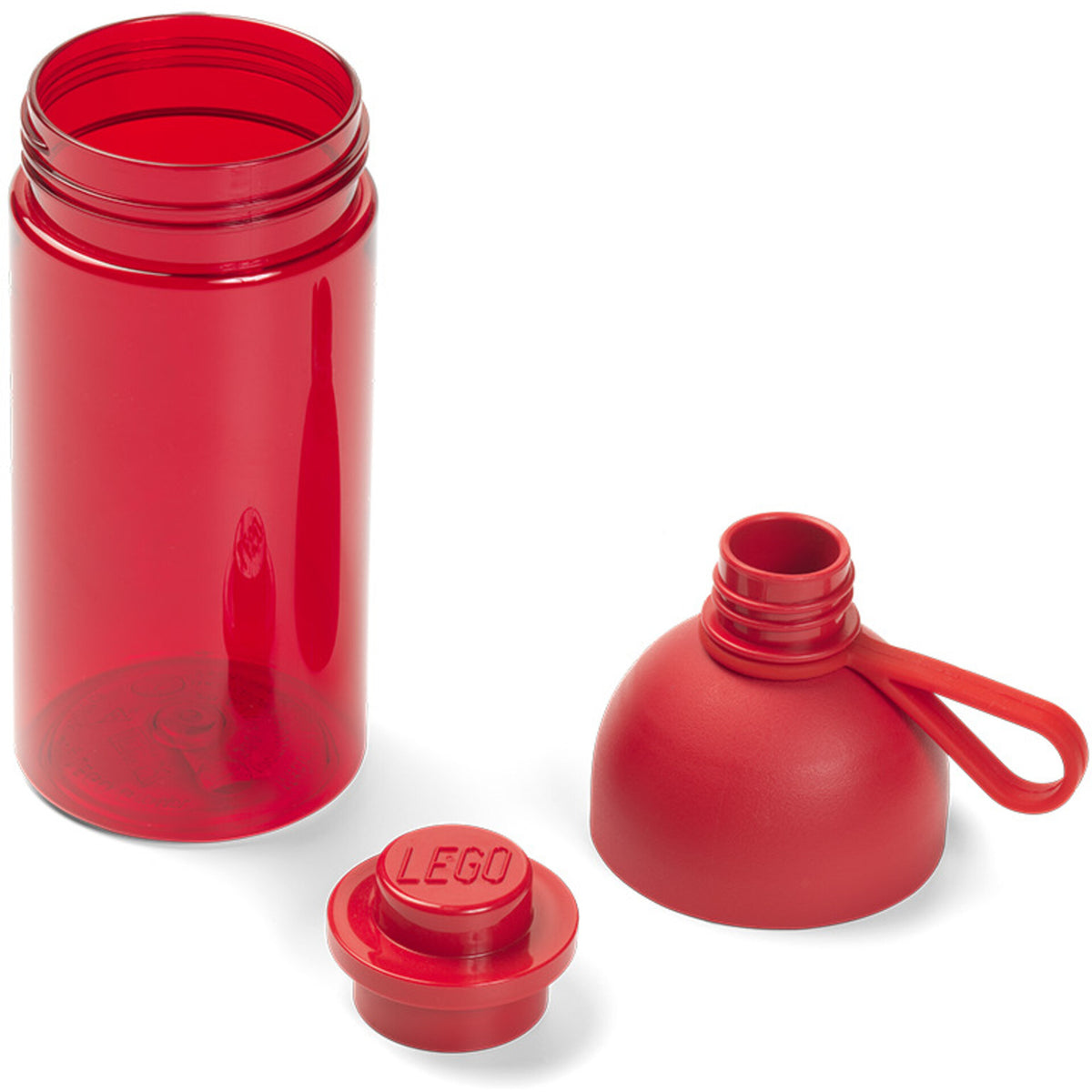 Garrafa 500ml Vermelho Transparente Lego