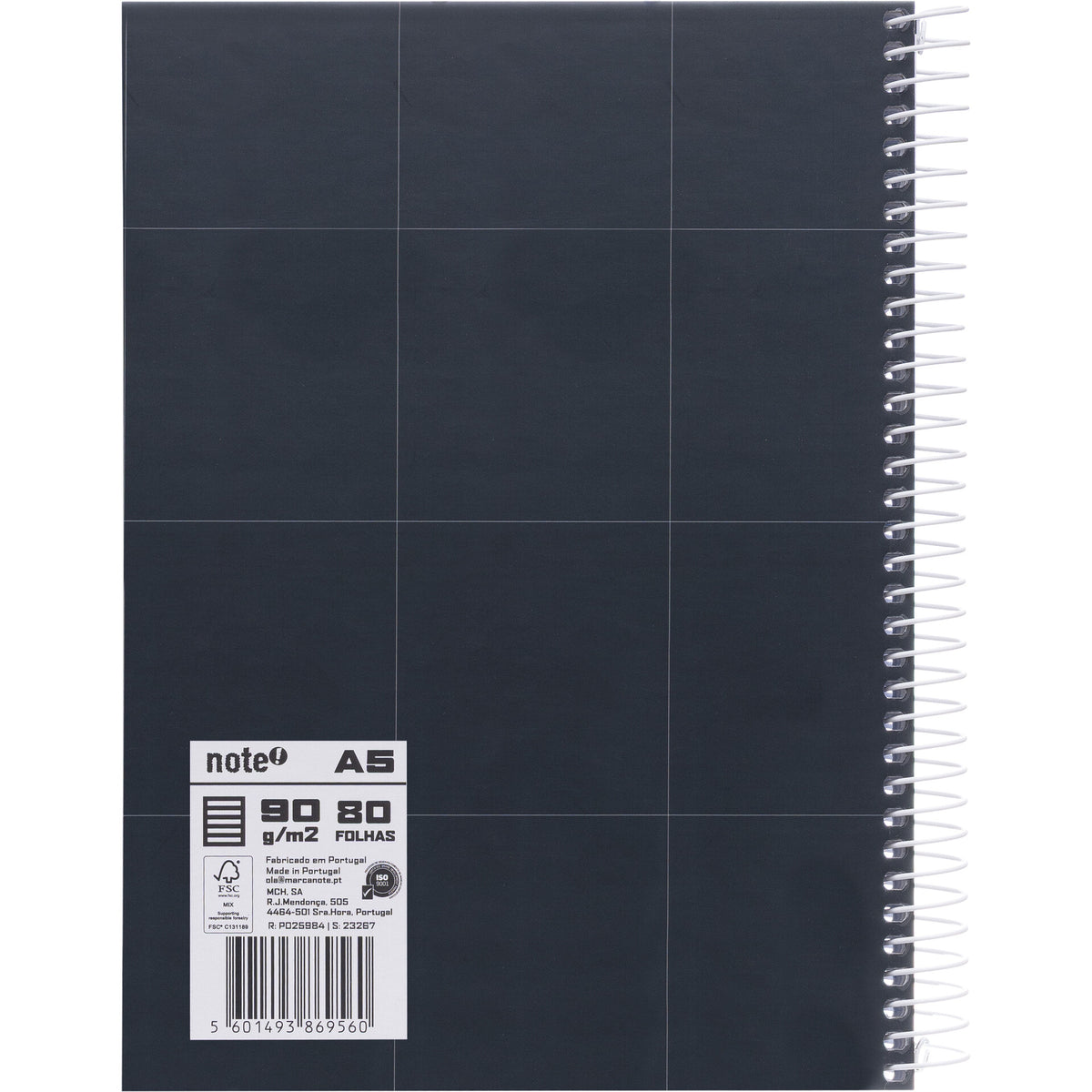 Caderno note espiral capa dura A5 pautado pure p/ app Leccit