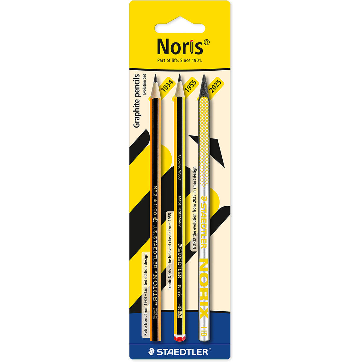 Lápis HB Evolution 125ºaniversário Noris 3 Unidades Staedtler