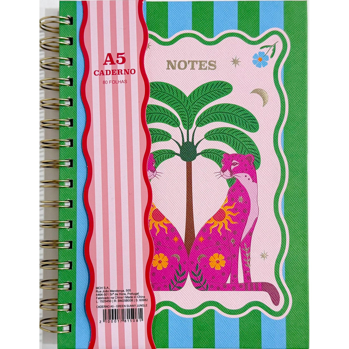 Caderno Formato A5 - Green Sunny Jungle