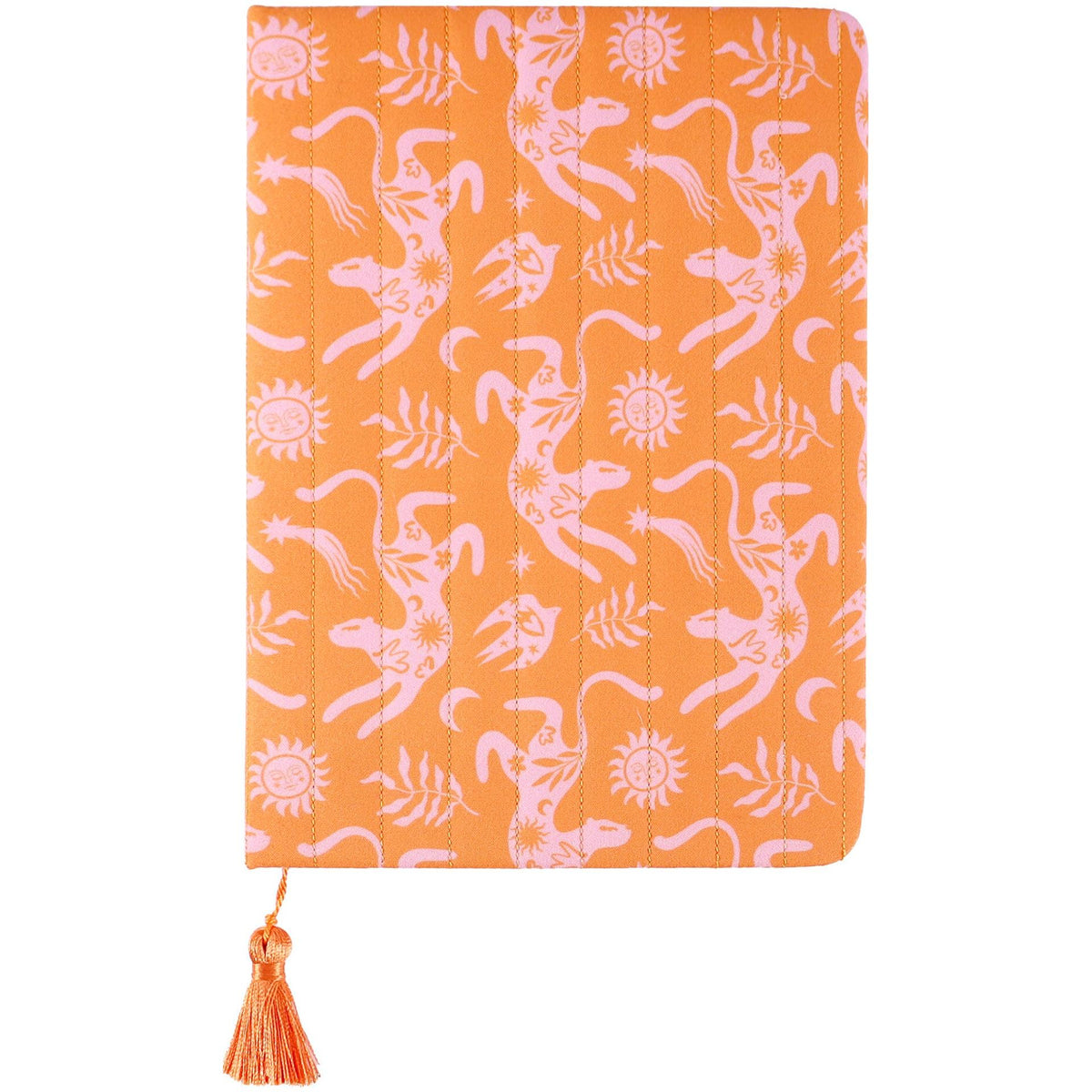 Caderno Formato A5 Tecido - Orange Sunny Jungle