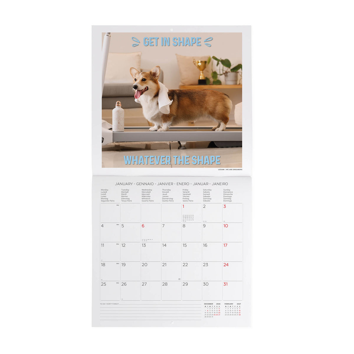 Calendário Parede 2027 30 X30 - Supawstar