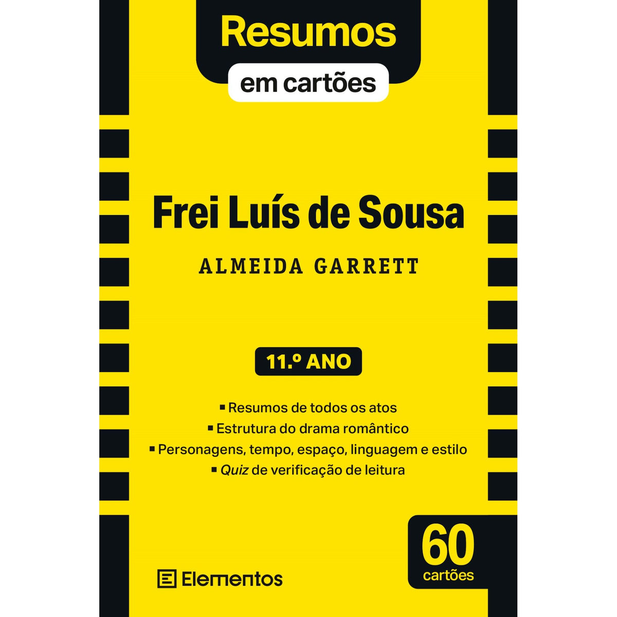 Resumos Em Cartões - Livro Frei Luís De Sousa - Almeida Garrett - 11.º Ano de Elementos