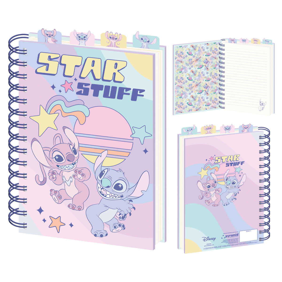 Caderno Formato A5 Com Separadores - Stitch