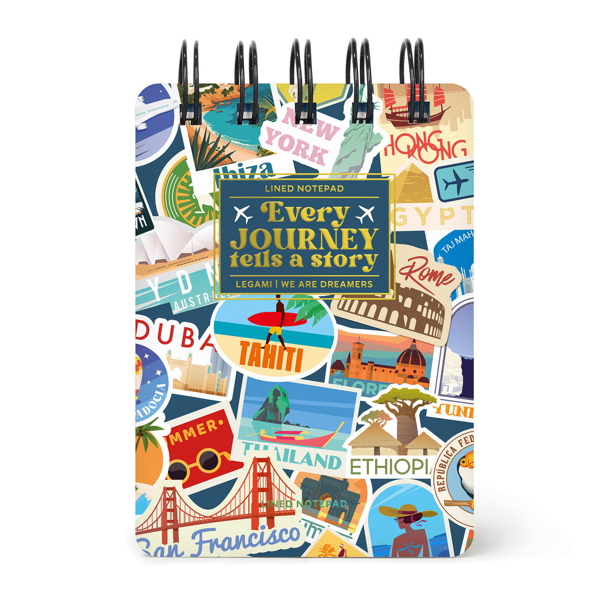 Caderno Formato A5 - Travel Stickers